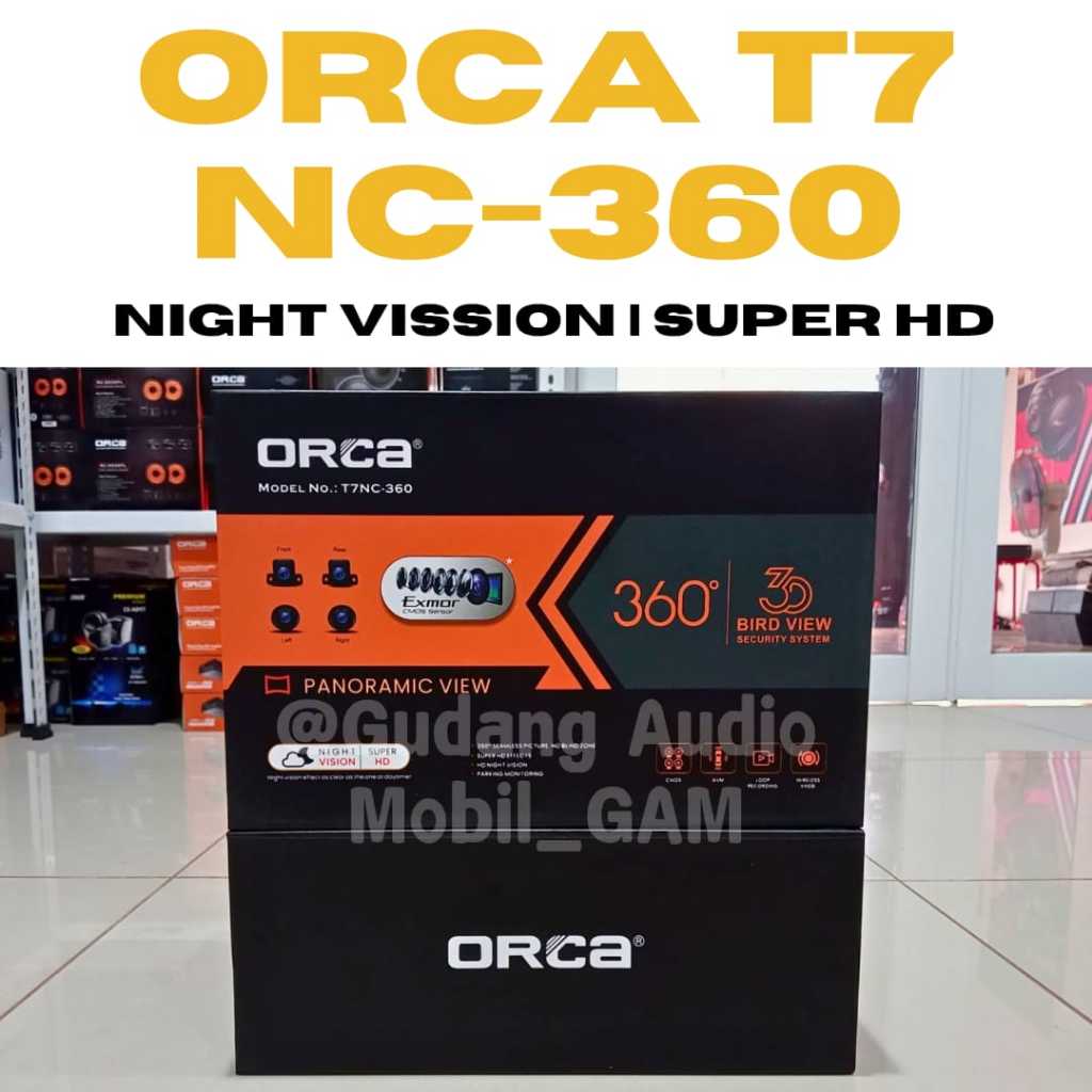 Orca Kamera 360 3D T7 - Kamera Parkir Mobil 360