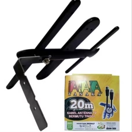 TANAKA ANTENA TV DIGITAL MODEL CAPUNG PAKET KABEL TANAKA 15M 20METER