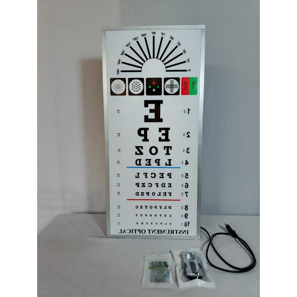 Snellen chart elektrik / alat tes mata / ototip jarak 3 meter