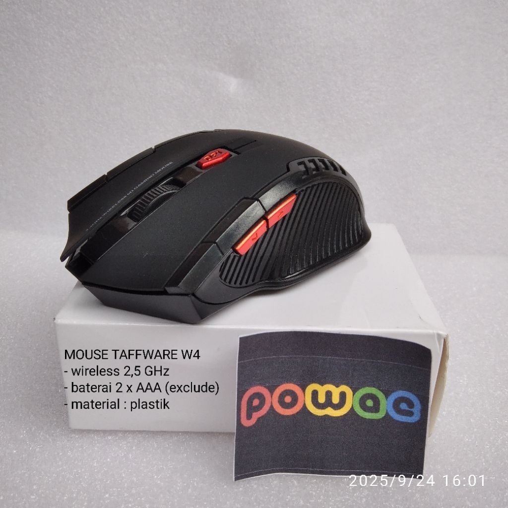 MOUSE wireless tanpa kabel taffware W4 - F