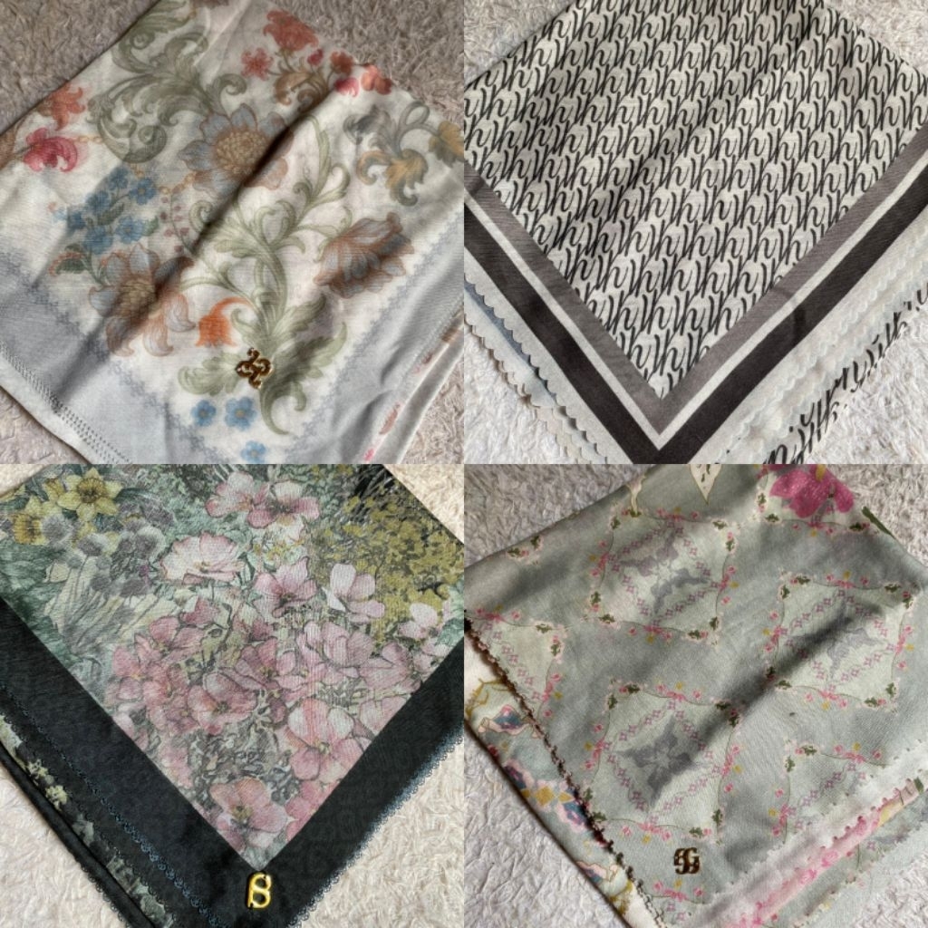 Preloved Scarf Heaven Lights, Vanilla Hijab, Buttonscarves dan Geulis