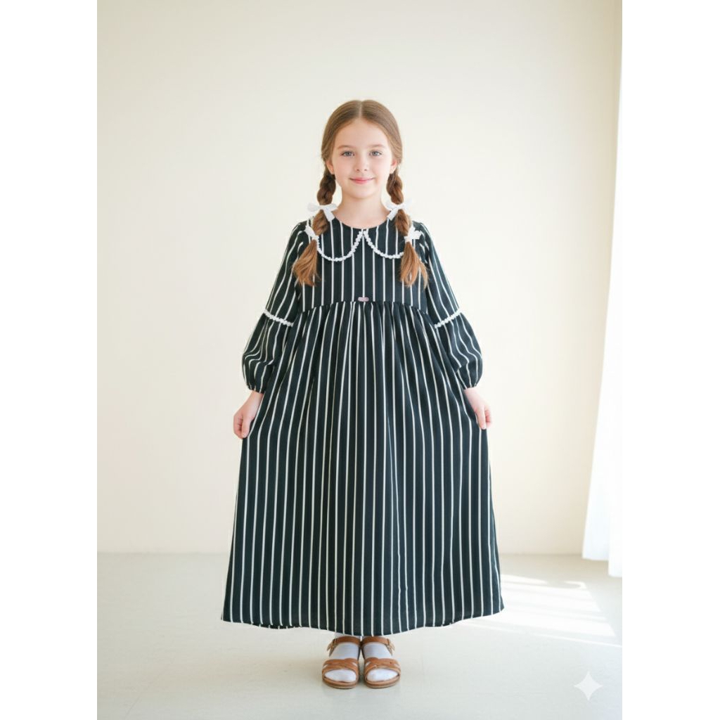 gamis anak salur/ gamis anak kringkel lucu
