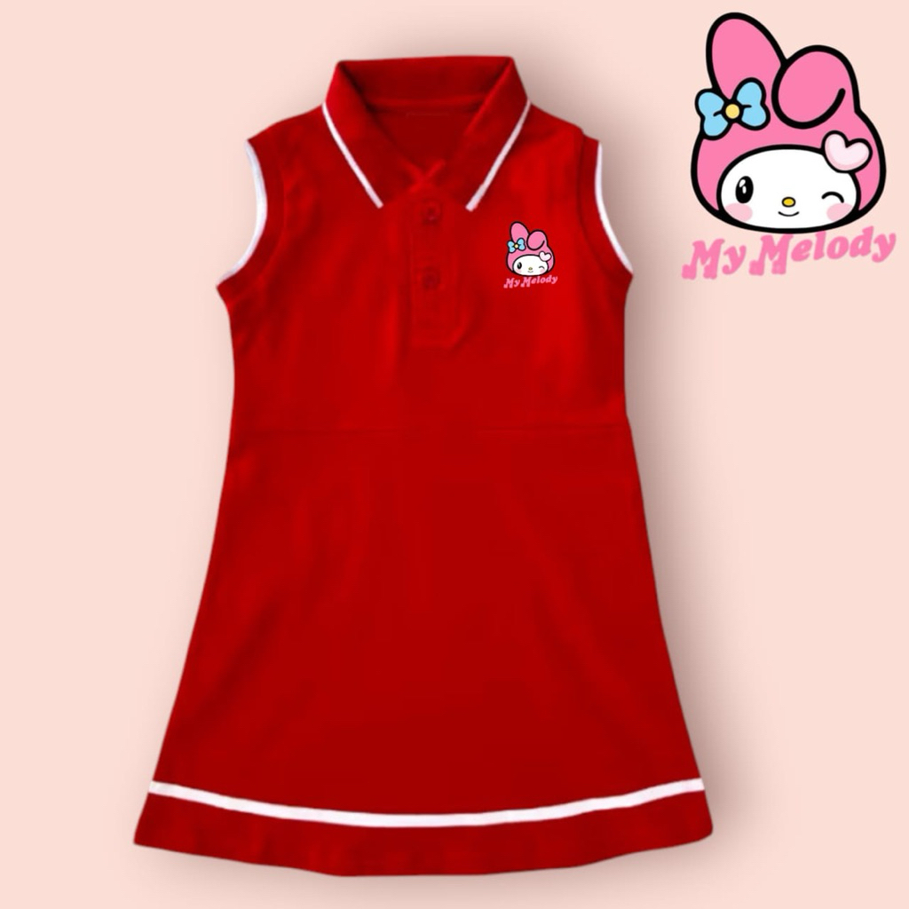 dress anak perempuan/dres polo anak/dress kerah anak/dress melody anak/baju melody anak