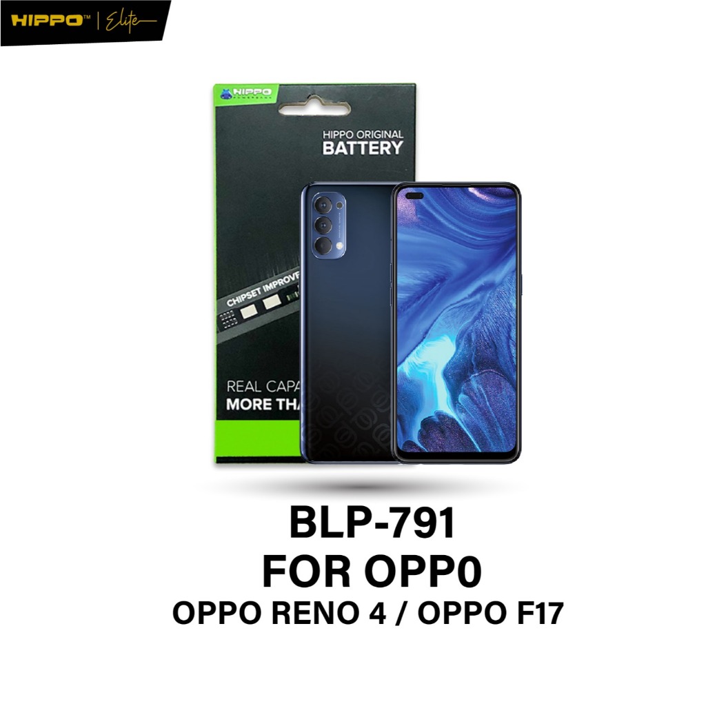 Hippo Baterai BLP791 Battery OPPO RENO 4 / OPPO F17 / BLP-791 3850MAH Original Cell