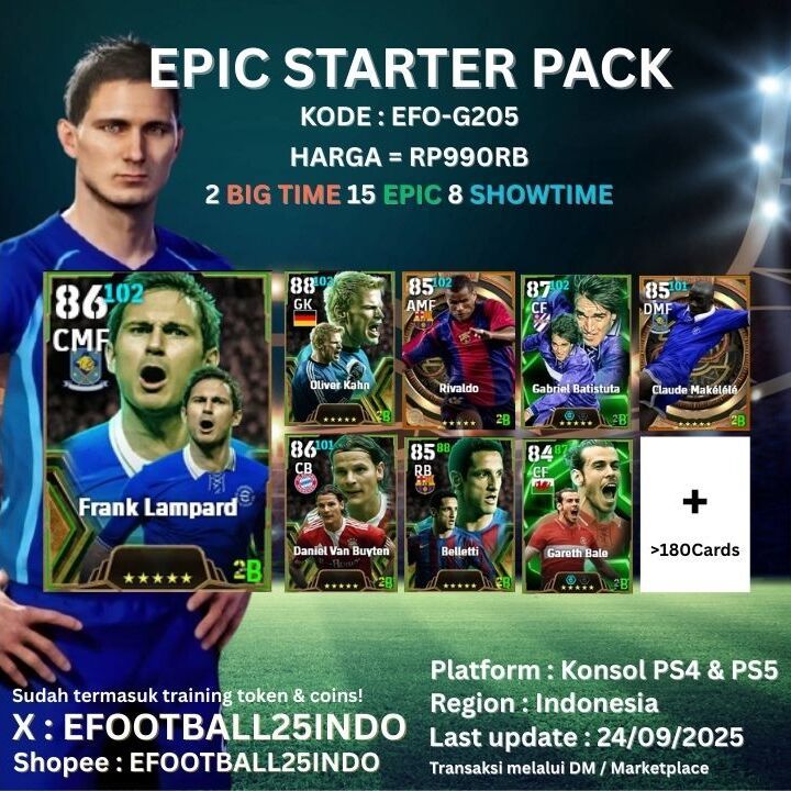GrahaGamingID GGID-G205 Starter Pack Akun eFootball Konsol PS4 PS5