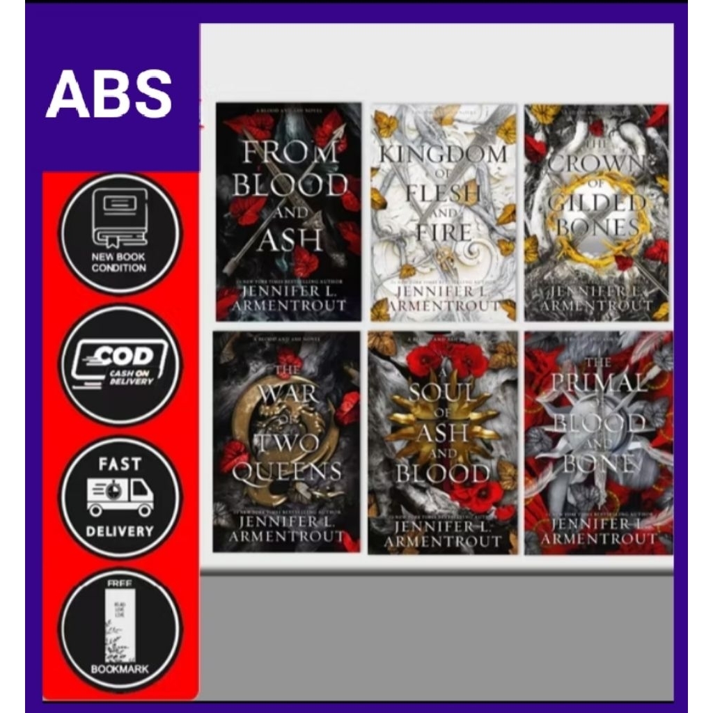 Blood and Ash 6 Book Series ( From Blood and Ash - A kingdom  of flash and fire - the crown of Gilde