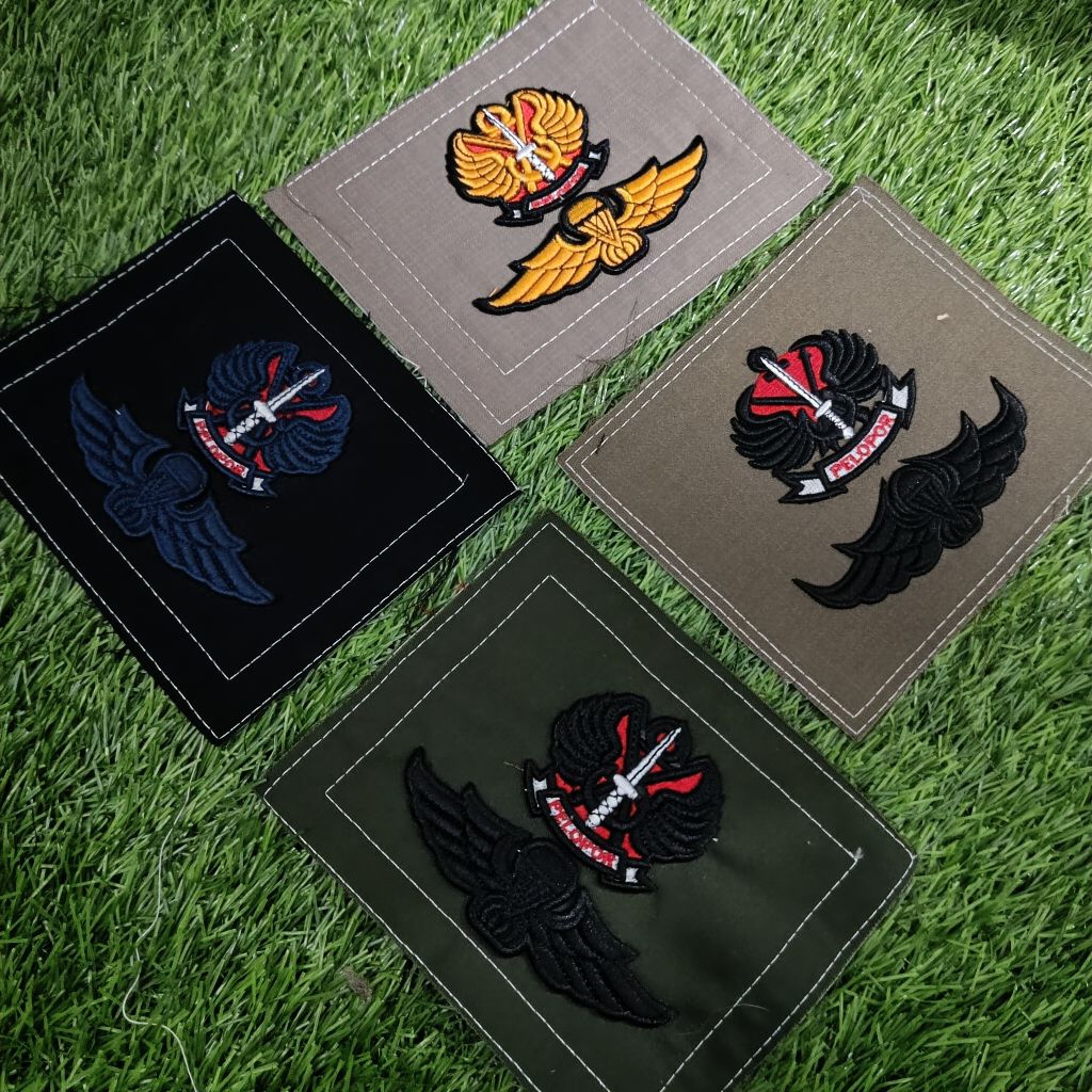 Bet Logo Pelopor dan Para 2 Susun Bordir Timbul / Brevet PDL Pelopor dan Para Brimob