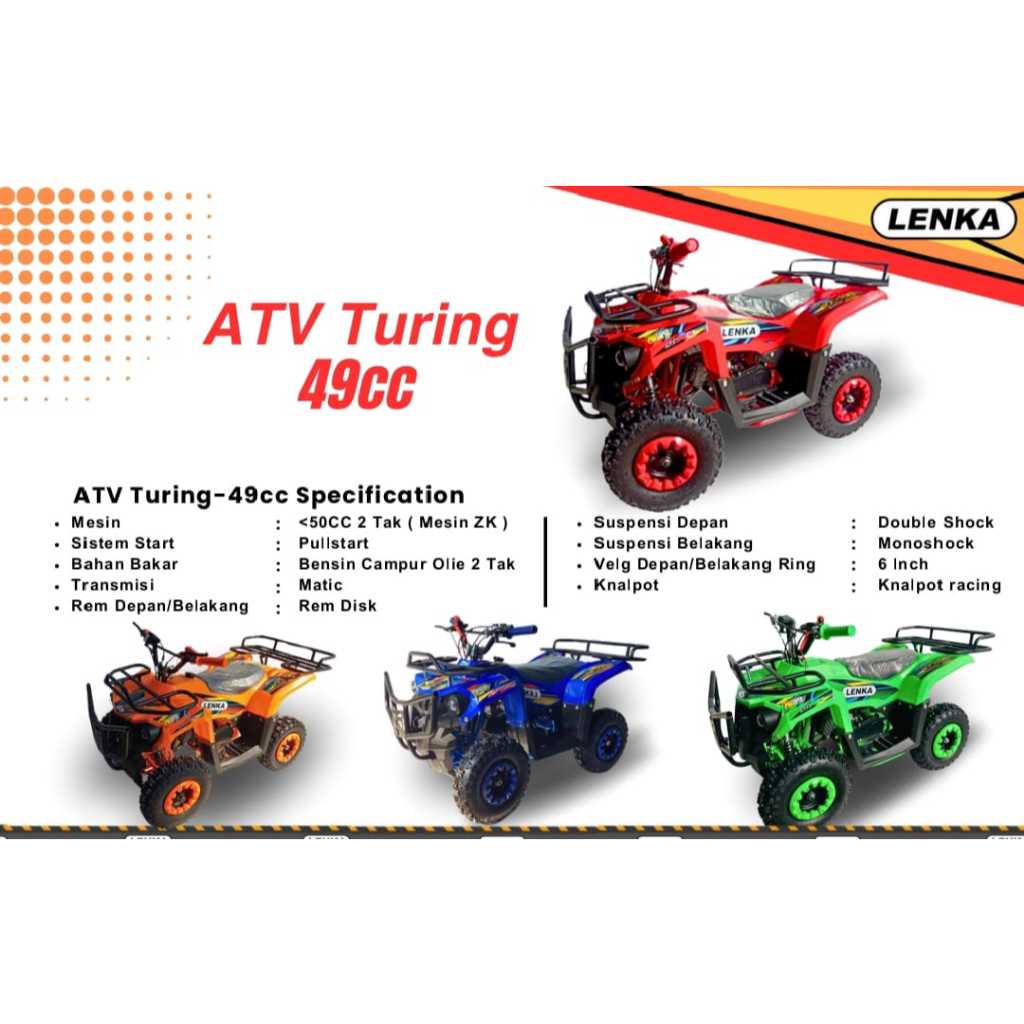 LENKA//NEW ATV TURNING 49cc