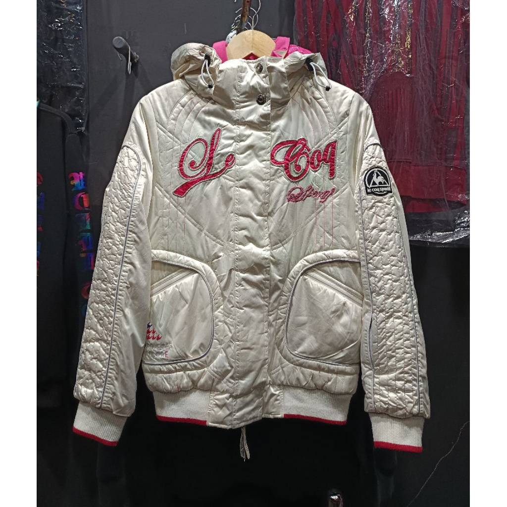 GORPCORE satin jaket tebal Le coq Sportif TRIA TECH full bordir original