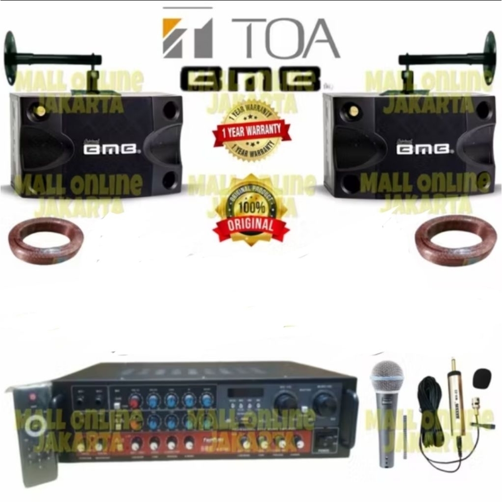 Paket sound system bmb 8 inch paketan speaker karaoke