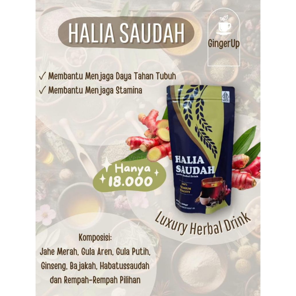 HALIA SAUDAH Minuman Jahe Instan