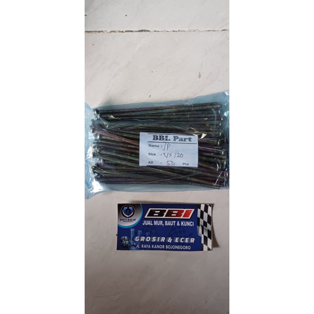 baut obeng jp4x120 baut6 panjang 12cm isi 50pcs