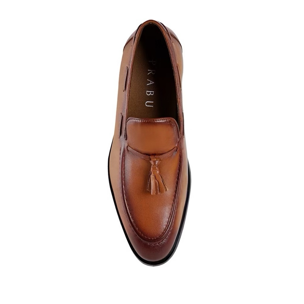 Prabu - Sepatu Kulit Slip On Pria Cala 2.0 Brown Cokelat