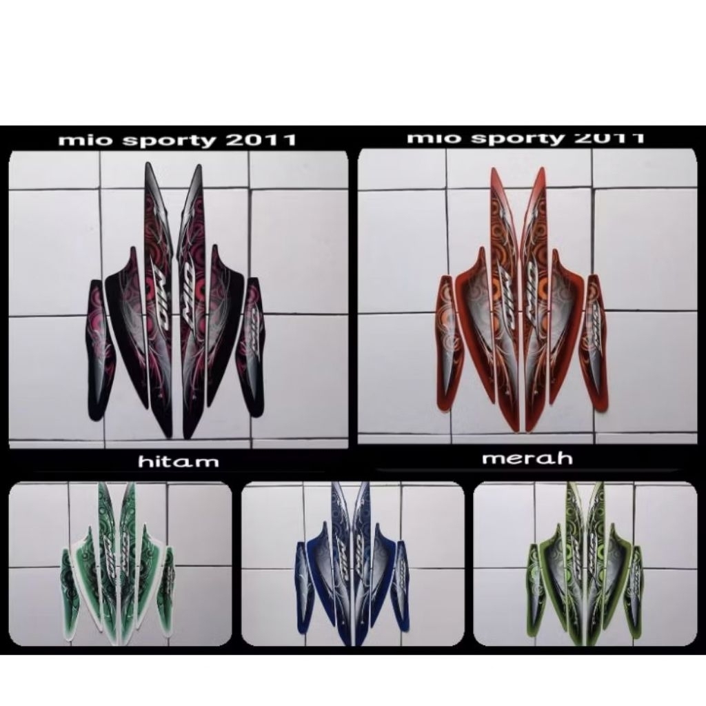 STICKER STRIPING STANDAR MIO SPORTY 2011 LIS BODY MOTOR MIO SPORTY 2011