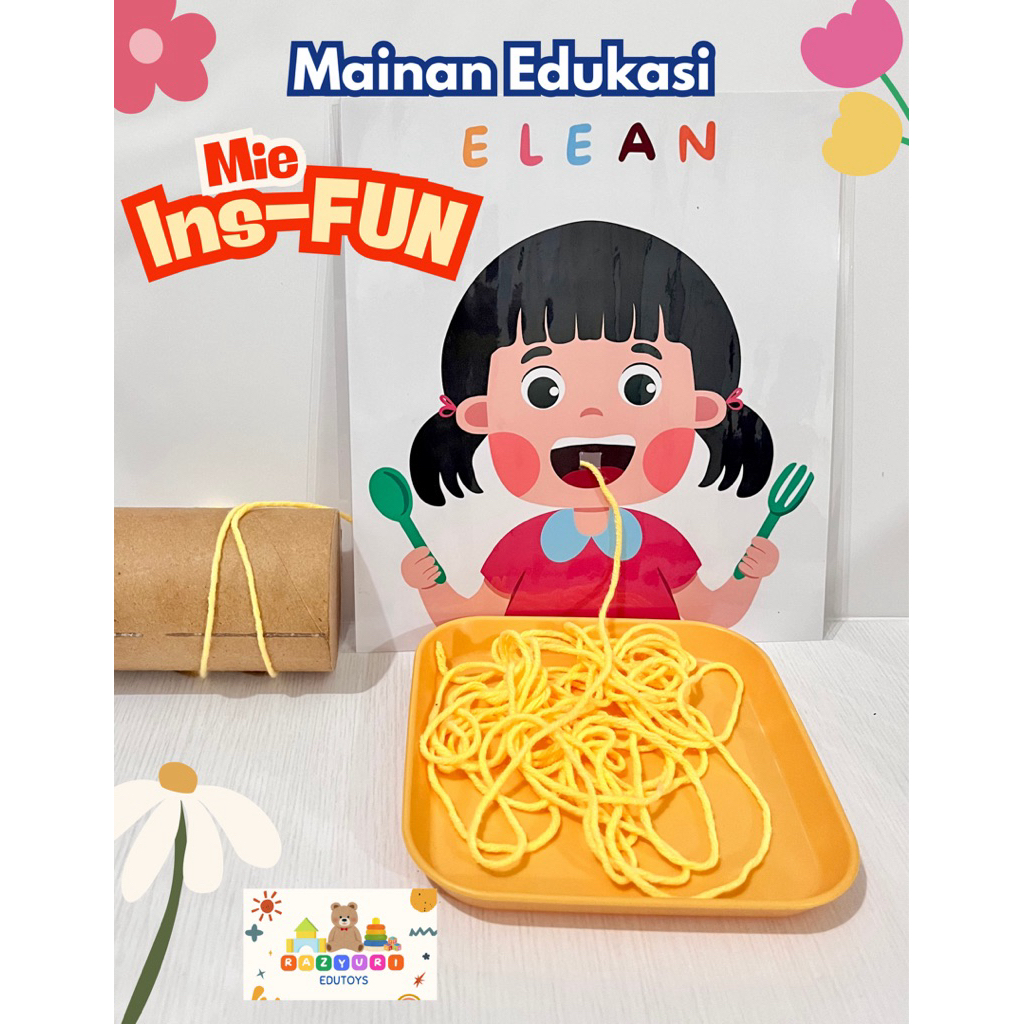 Mainan edukasi/Montessori/DIY mainan Mie insFUN/Mie anak