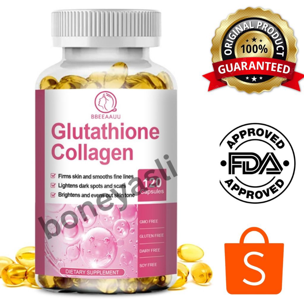 BBEEAAUU Glutathione Collagen Capsules Whitening Skin Anti Aging Collagen Glow Capsule Beauty