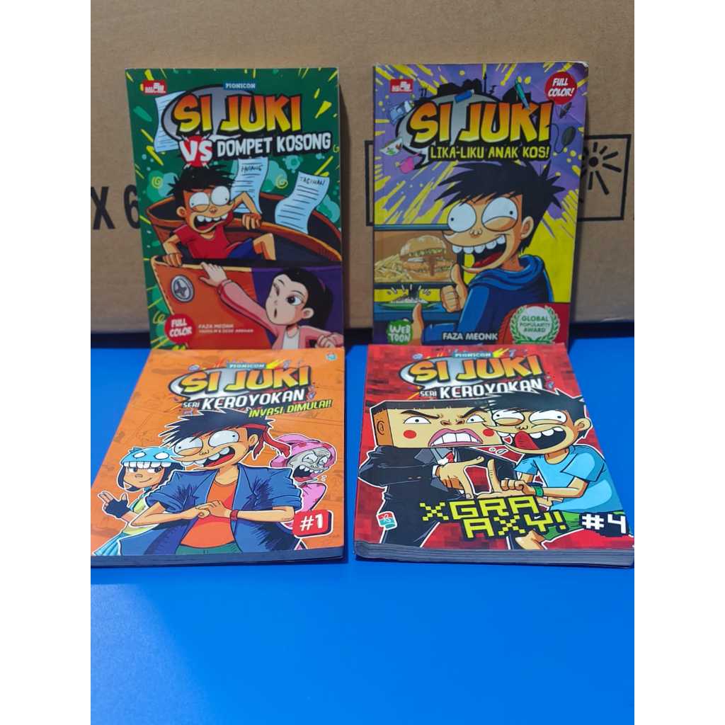 4 KOMIK BEKAS KOMIK SI JUKI DOMPET KOSONG LIKA LIKU ANAK KOS DAN LAINNYA