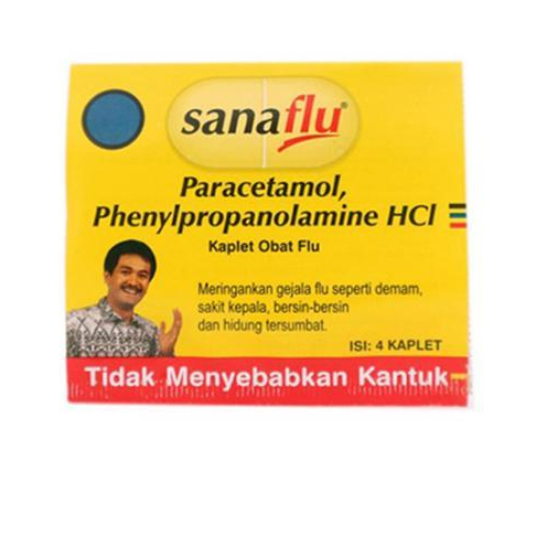 Sanaflu 4 Kaplet - Obat Batuk & Flu