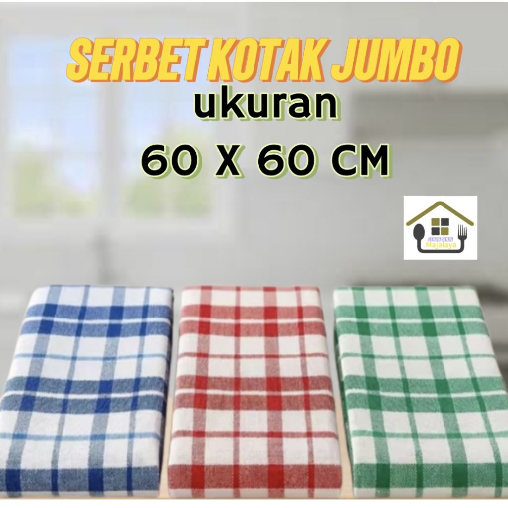 SERBET KOTAK SALUR JUMBO UKURAN 60 X 60 CM