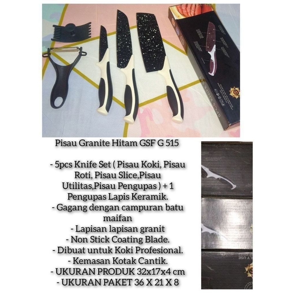 Pisau Set 5in1 keramik PISAU KERAMIK SET