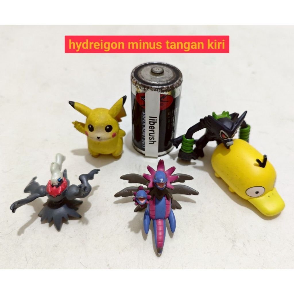 Set nintendo pokemon moncolle hydreigon , darkrai , pikachu , tsum tsum psyduck , zarude figure