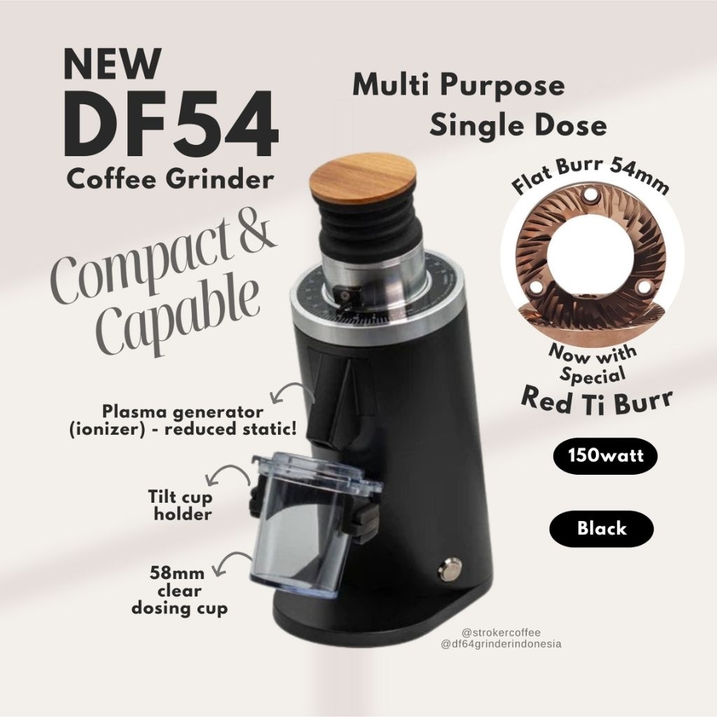 DF54 Coffee Grinder Flatburr 54mm - Penggiling kopi elektrik multipurpose
