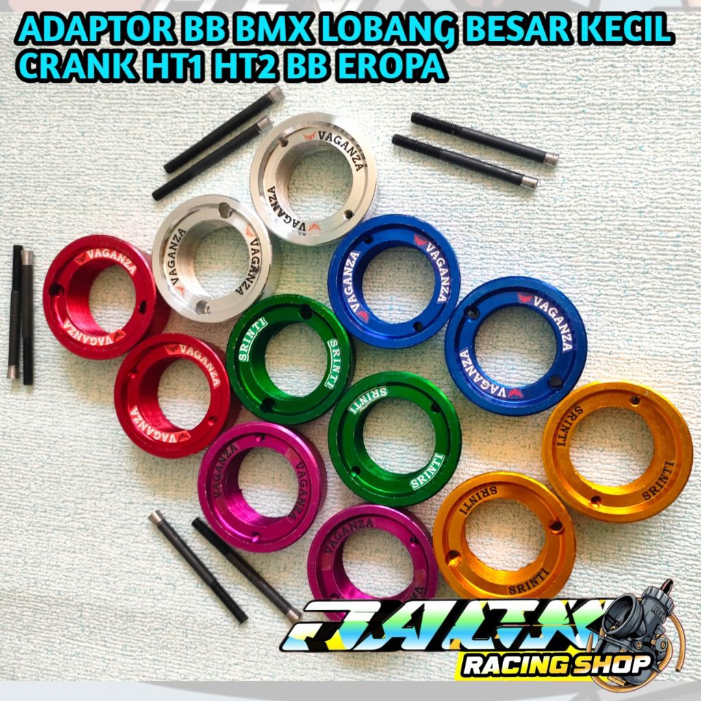 5fasahanam - adaptor bb bmx eropa crank ht1 ht2 lubang besar kecil plus 2 baut