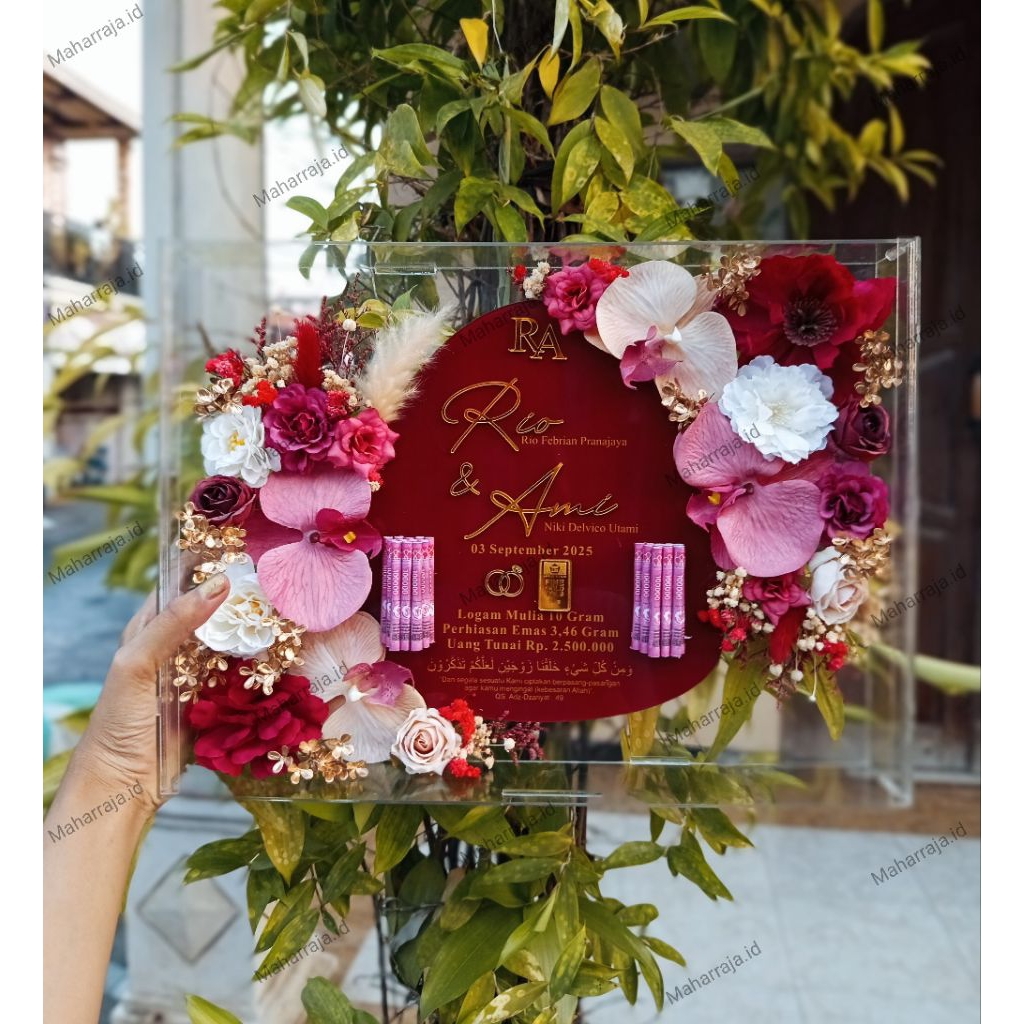 Mahar Akrilik 30X40 / Mahar Nikah / Mahar Akrilik