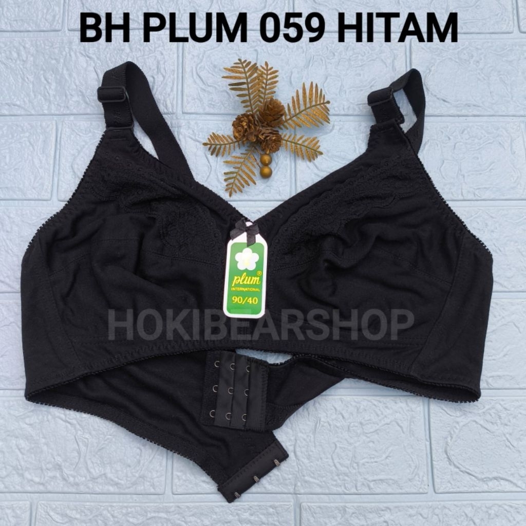 GROSIR 12PTG BH PLUM 059 HITAM SIZE 40 42 | BRA PLUM 059 HITAM