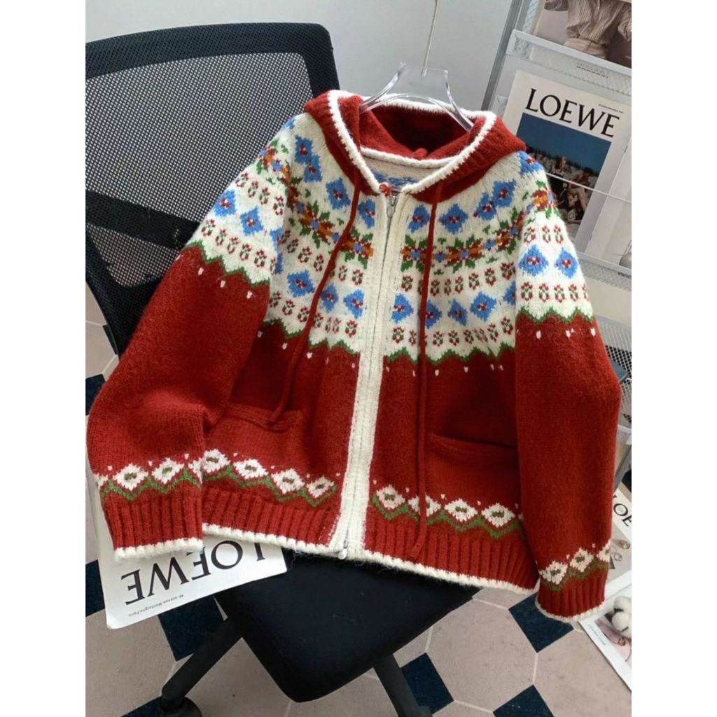 Jacket Hoodie Knitt Vintage Japan