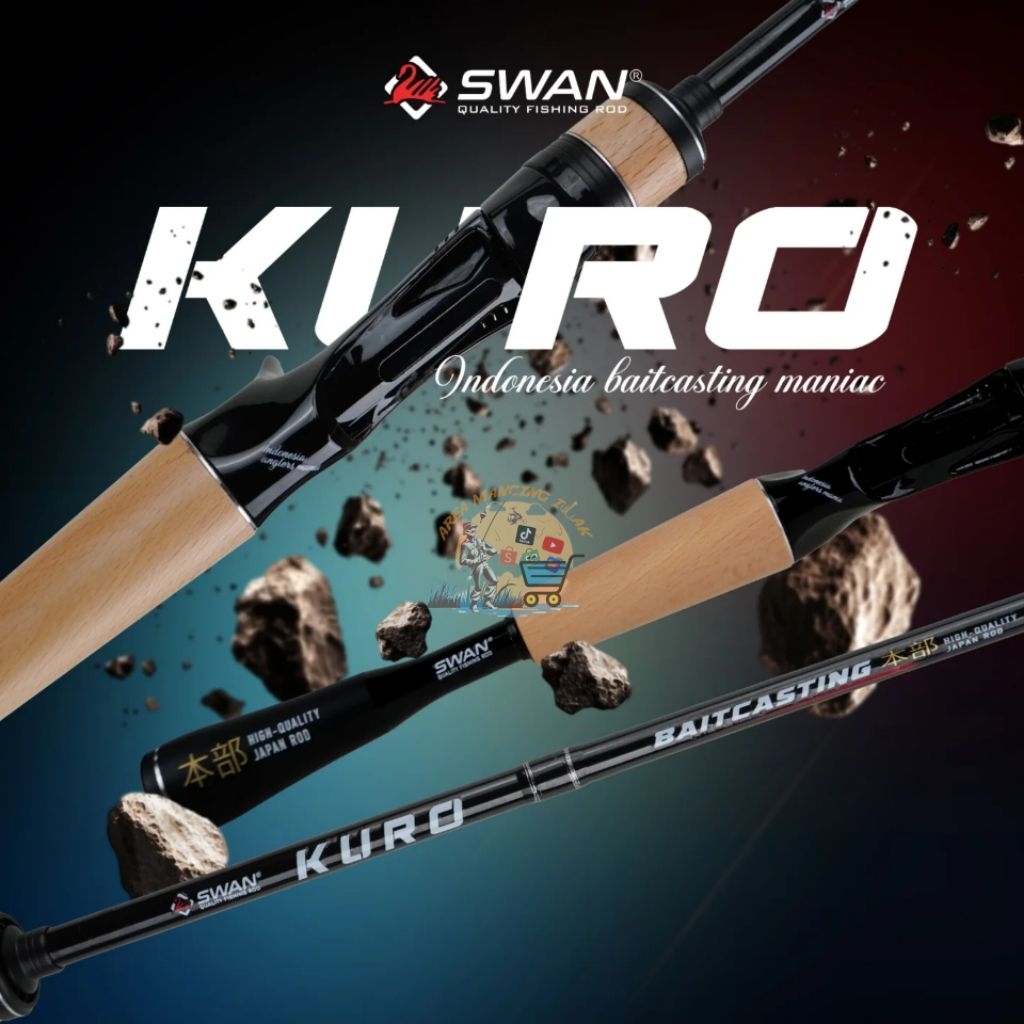Joran SWAN KURO BAITCASTING 602/180cm - Hi-Carbon Solid Tip