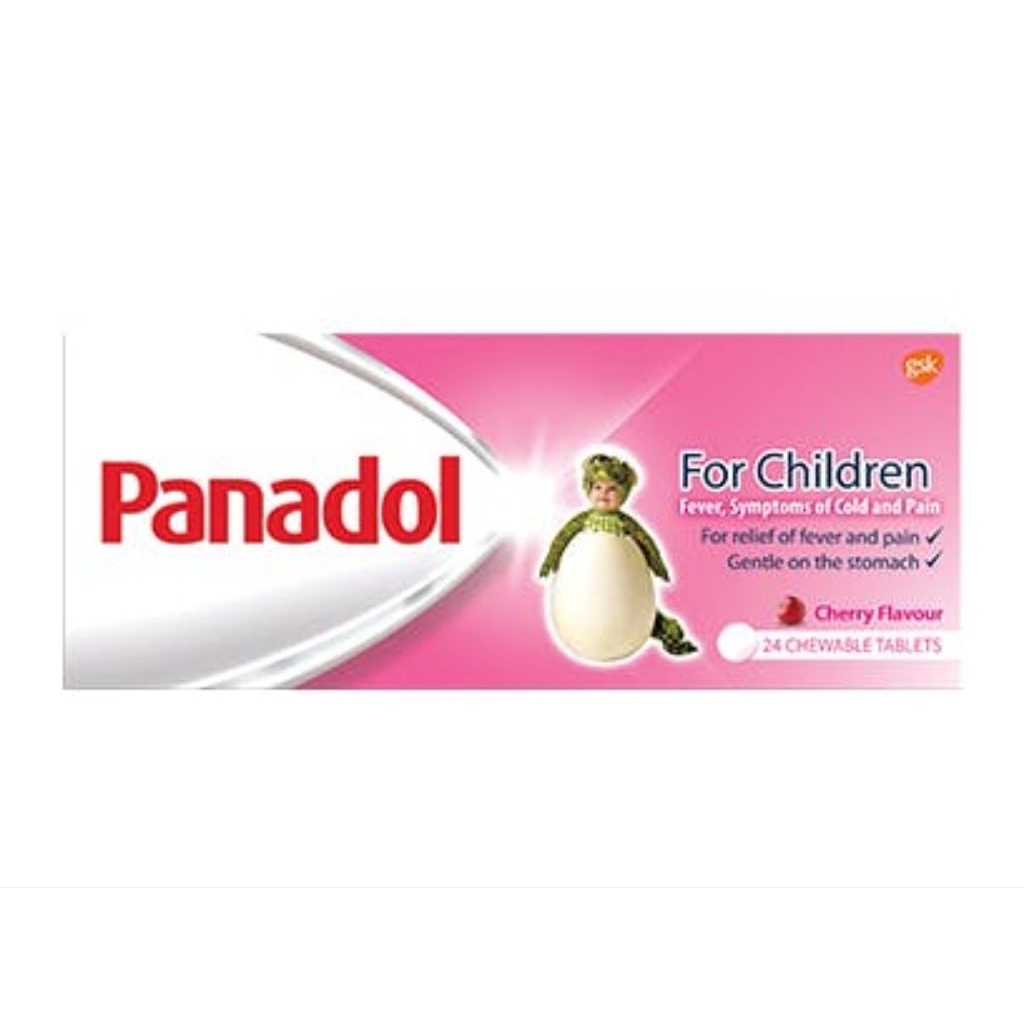 Panadol For Children Cherry Flavour (Panadol anak tablet kunyah)