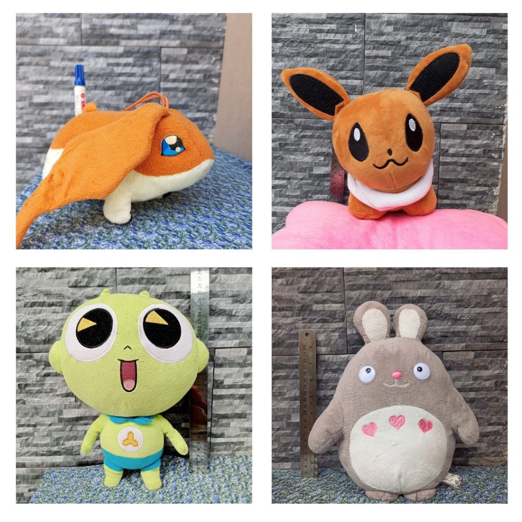 BONEKA ANIME TOTORO / SHINBI HOUSE / DIGIMON PATAMON / POKEMON EEVEE PLUSH ORIGINAL ANIME