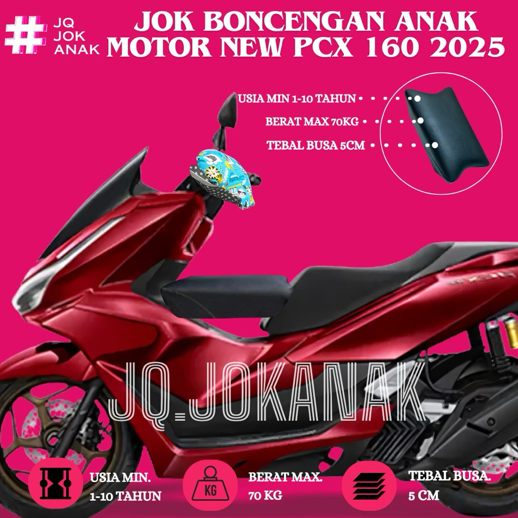Jok Boncengan Anak Motor NEW PCX 160 2025 Kursi Dudukan Anak Motor Matic