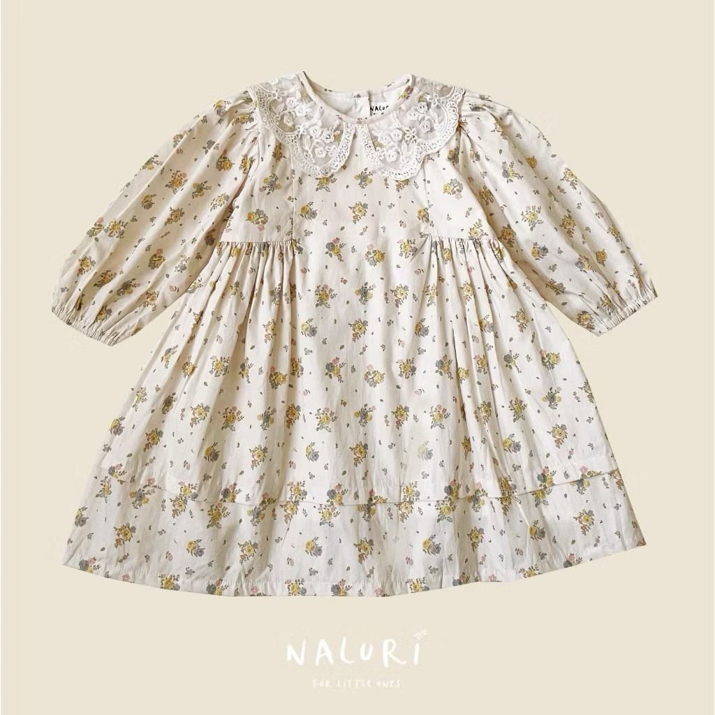 Naluriforlittleones-Binar Dress-Dress Naluri-Dress Anak Perempuan Estetik