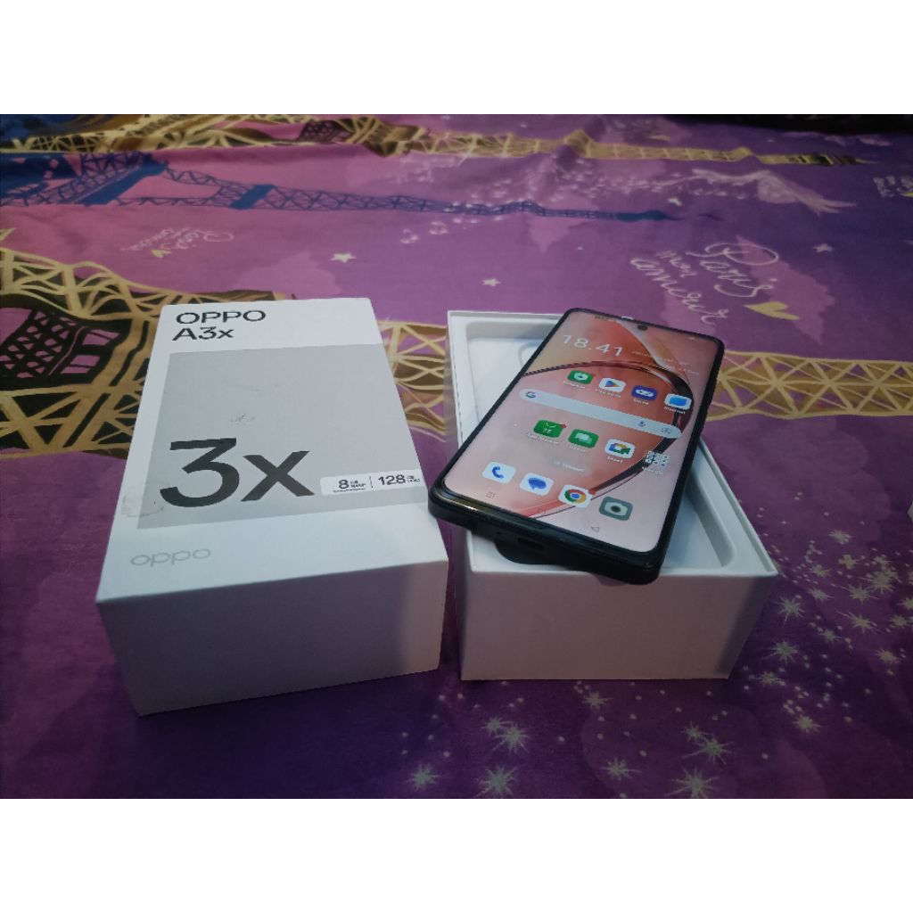 Oppo a3x ram 8gb(4+4)64gb hp+kotak aja ya ngak ada cesan kondisi bening segel no minus
