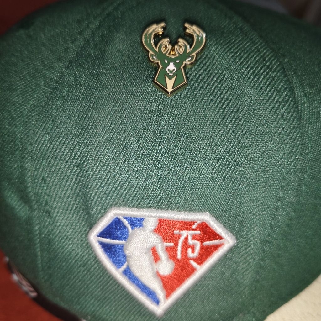 topi new era Nba 75 anniv Milwaukee Bucks draft picks cap
