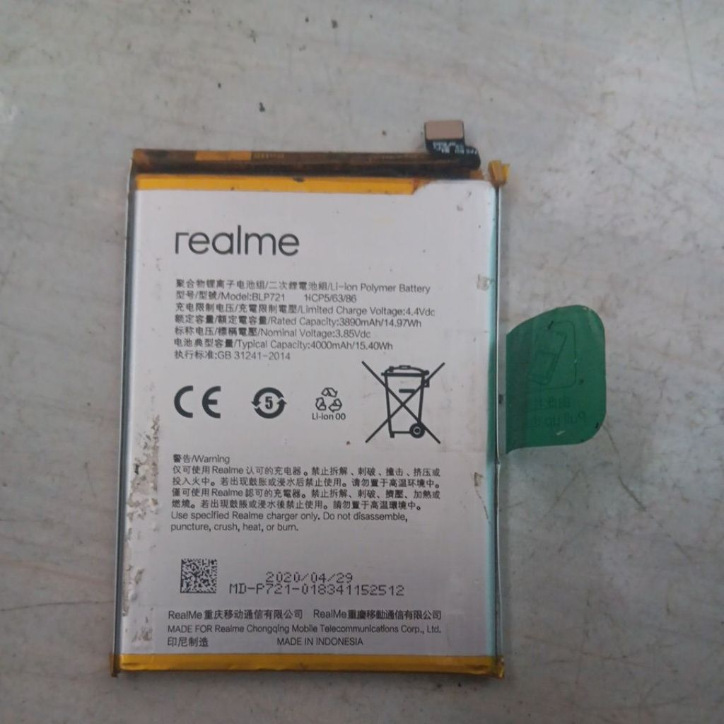 batre ori realme c2