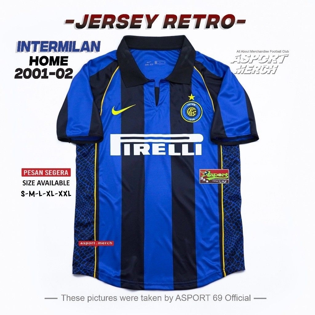 JERSEY RETRO INTER HOME 2001 2002