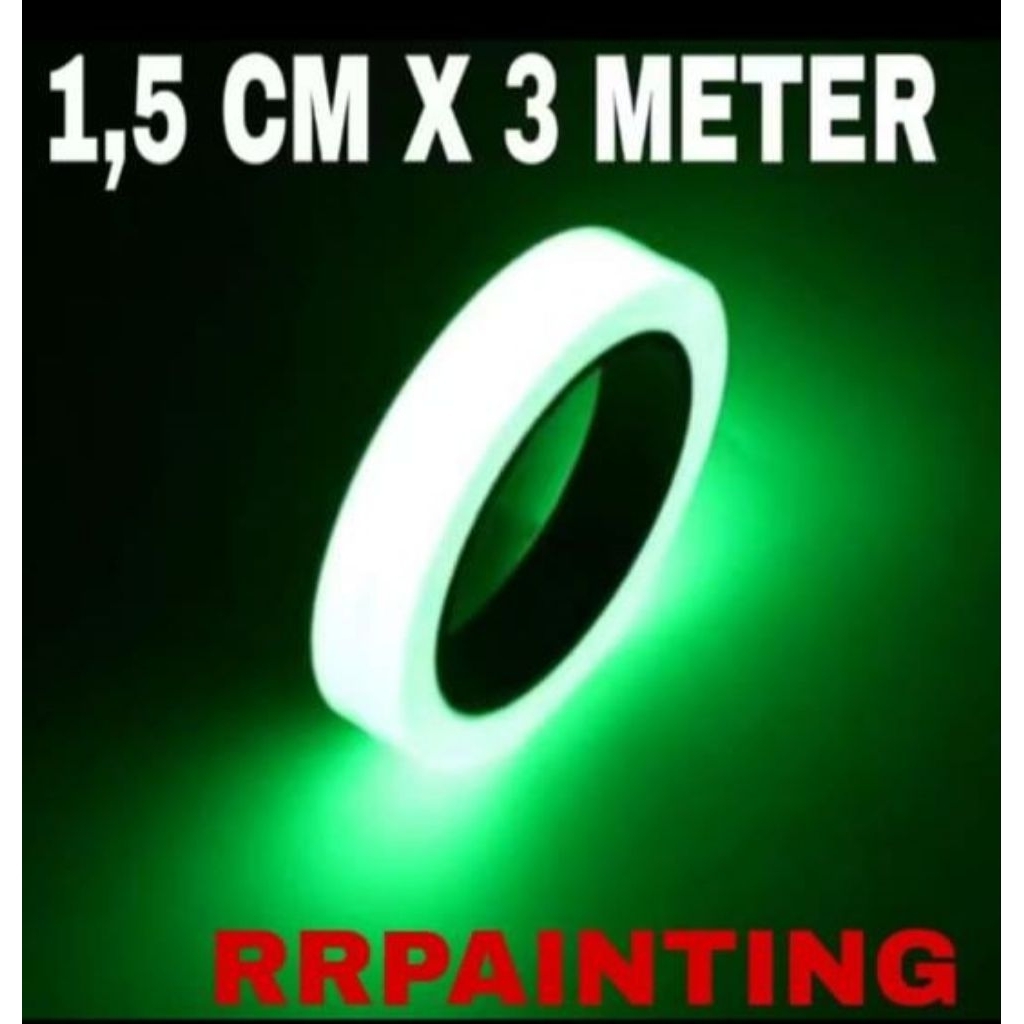 STIKER METAL JIG GID 1,5 CM X 3 METER GID HIJAU METAL JIG