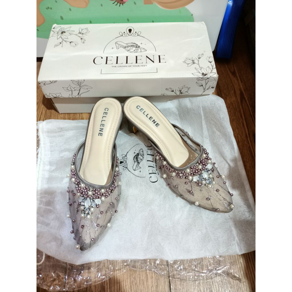 CELLENE Ghaisa Beads Heels / Wedding Shoes.