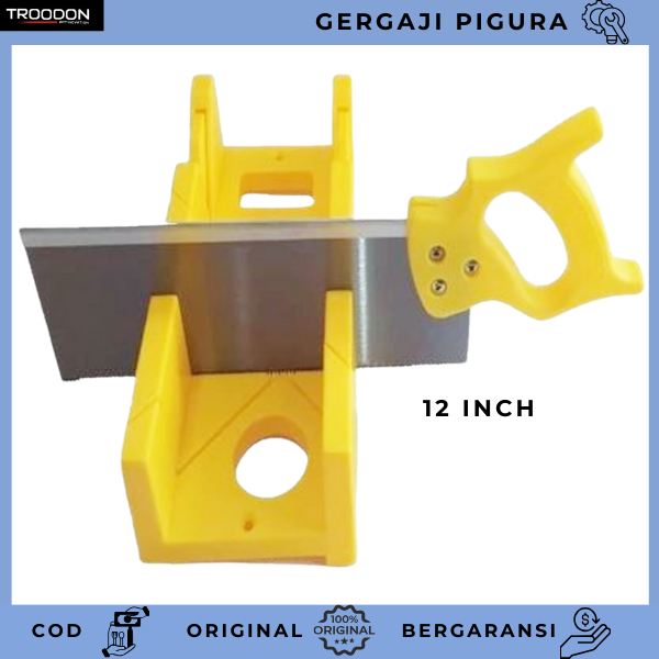 Gergaji Pigura Manual - Manual Miter Saw Box + GERGAJI 300 MM