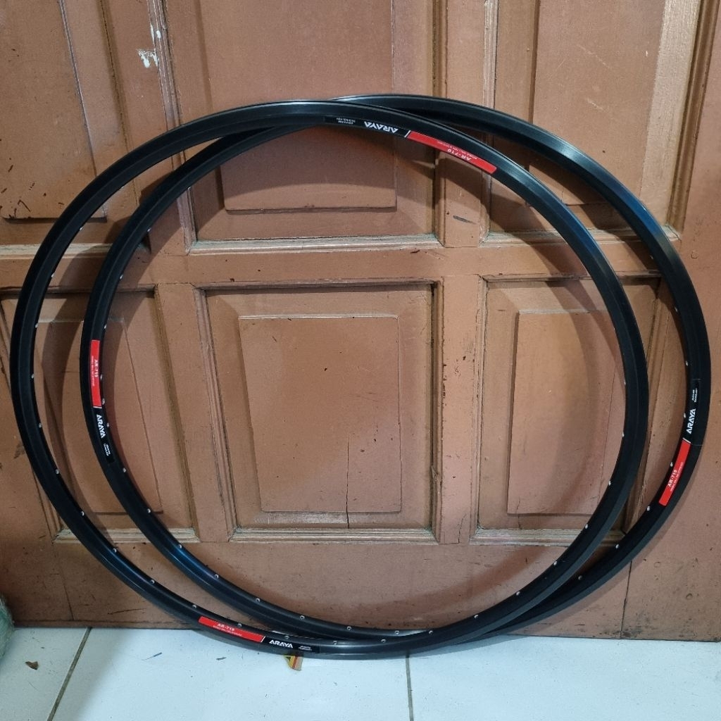 Rim Velg balap fixie 700c 32H araya Ar719 alloy full black