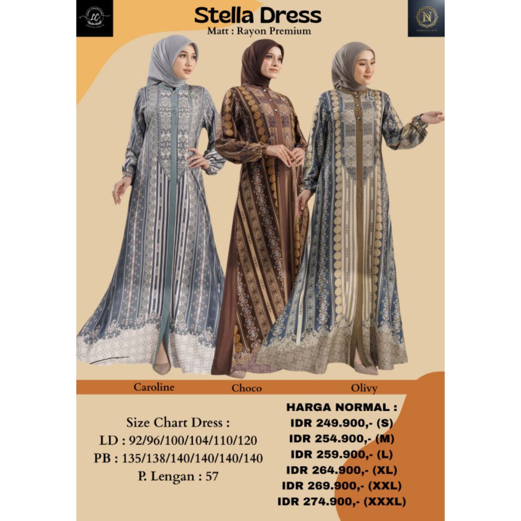 READY STOK STELLA SERIES MIDI & DRESS BY NADHEERA LUXURY