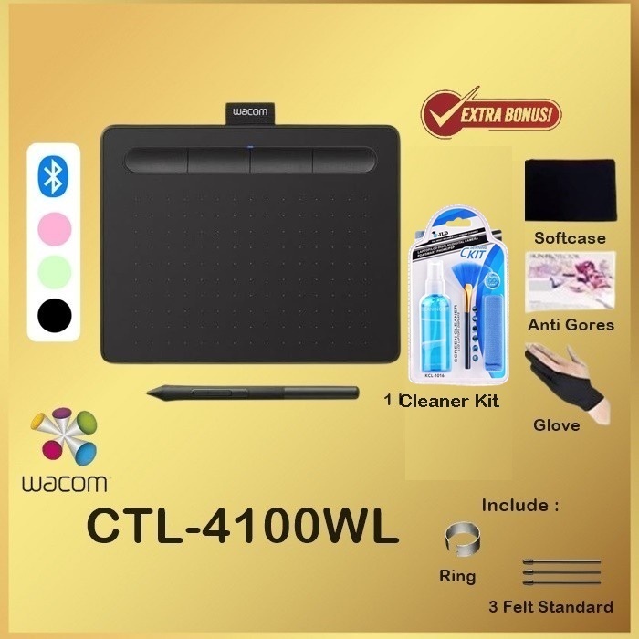 Wacom Intuos Drawing Tablet Bluetooth CTL-4100WL CTL4100 CTL 4100WL