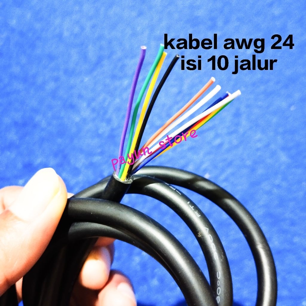 Kabel awg 24 (10 jalur) Kabel awg24 (isi 10) Kabel awg 24 10c sudah ada selongsong
