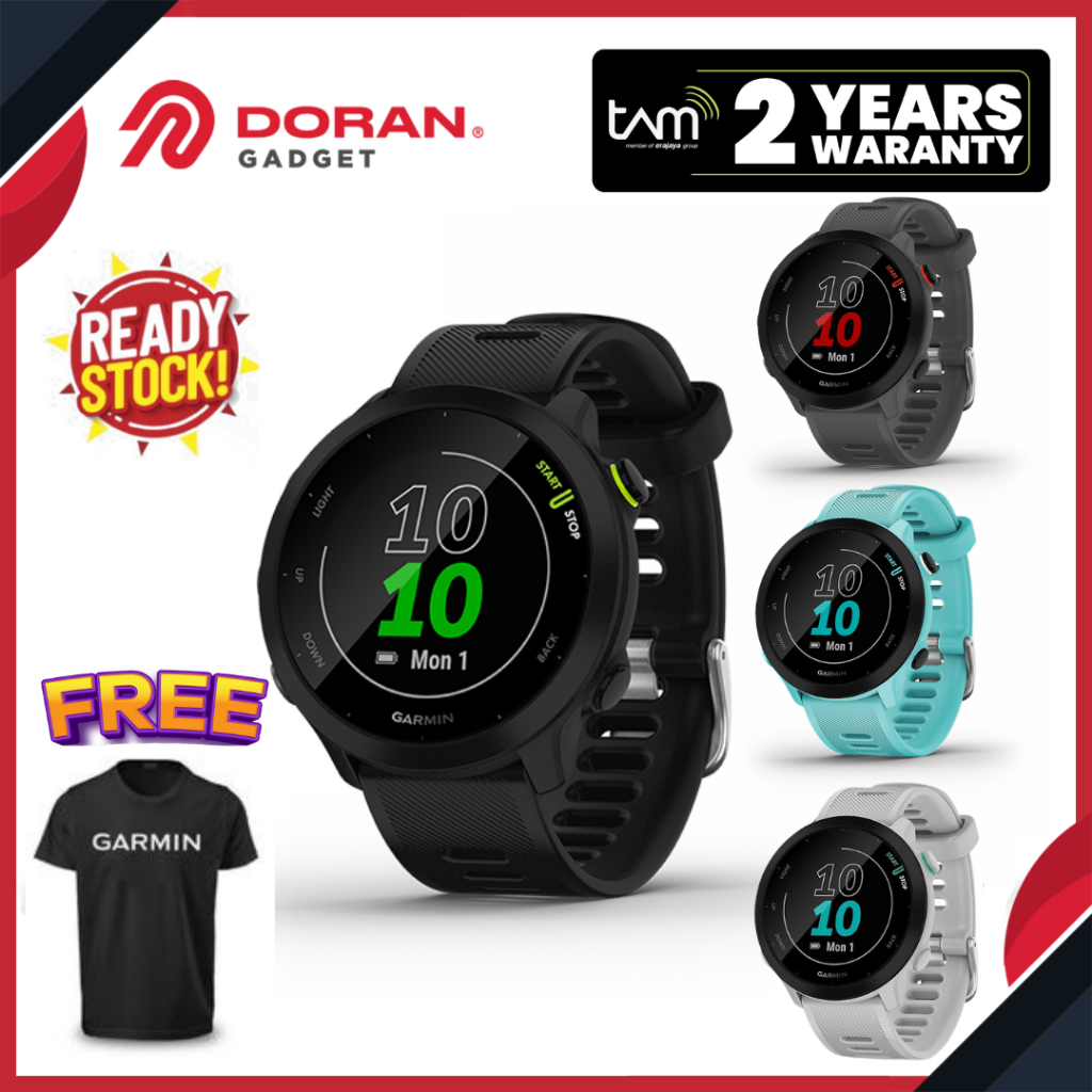 Garmin Forerunner FR 55 42mm - Garmin FR 55 - Forerunner 55 Aqua - Jam Garmin - Garansi TAM 2 Tahun