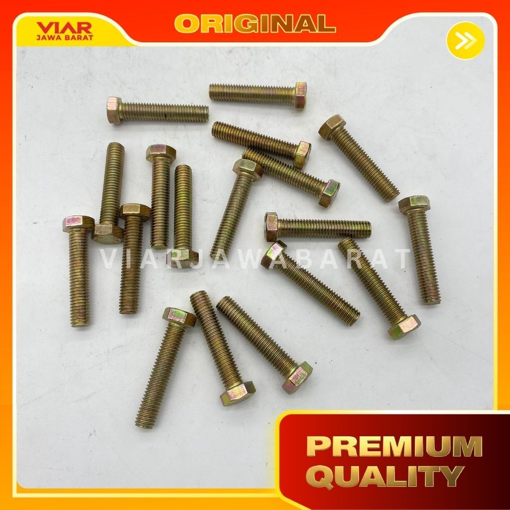 BAUT KUNING M8x40 KUNCI 12 DRAT 8mm - PANJANG 40cm / BAUT5