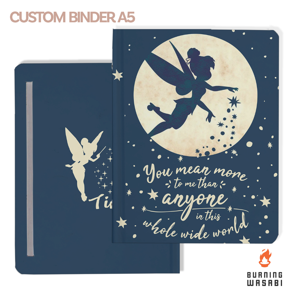 Binder Tinker Bell Peter Pan Aesthetic A5 Ring Custom Nama Agenda
