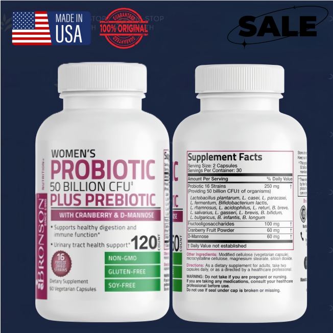 BRONSON Probiotic Plus Prebiotic For Women / Bronson Woman’s Probiotic